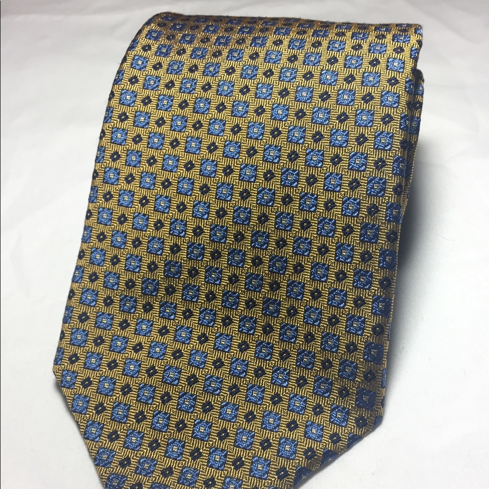Brooks brothers 346 yellow and blue tie